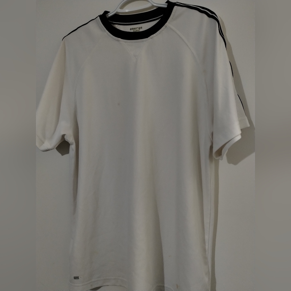 Erge White and Black Men's Short Sleeve Tee